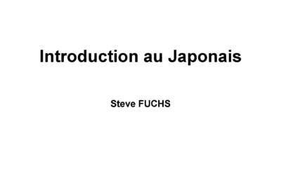 Introduction au japonais